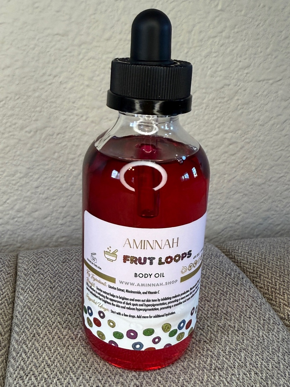 AMINNAH Fruit Loops Body Oil, 4fl oz - Picture 3 of 9